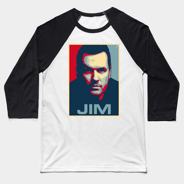 Jim Baseball T-Shirt by DAFTFISH